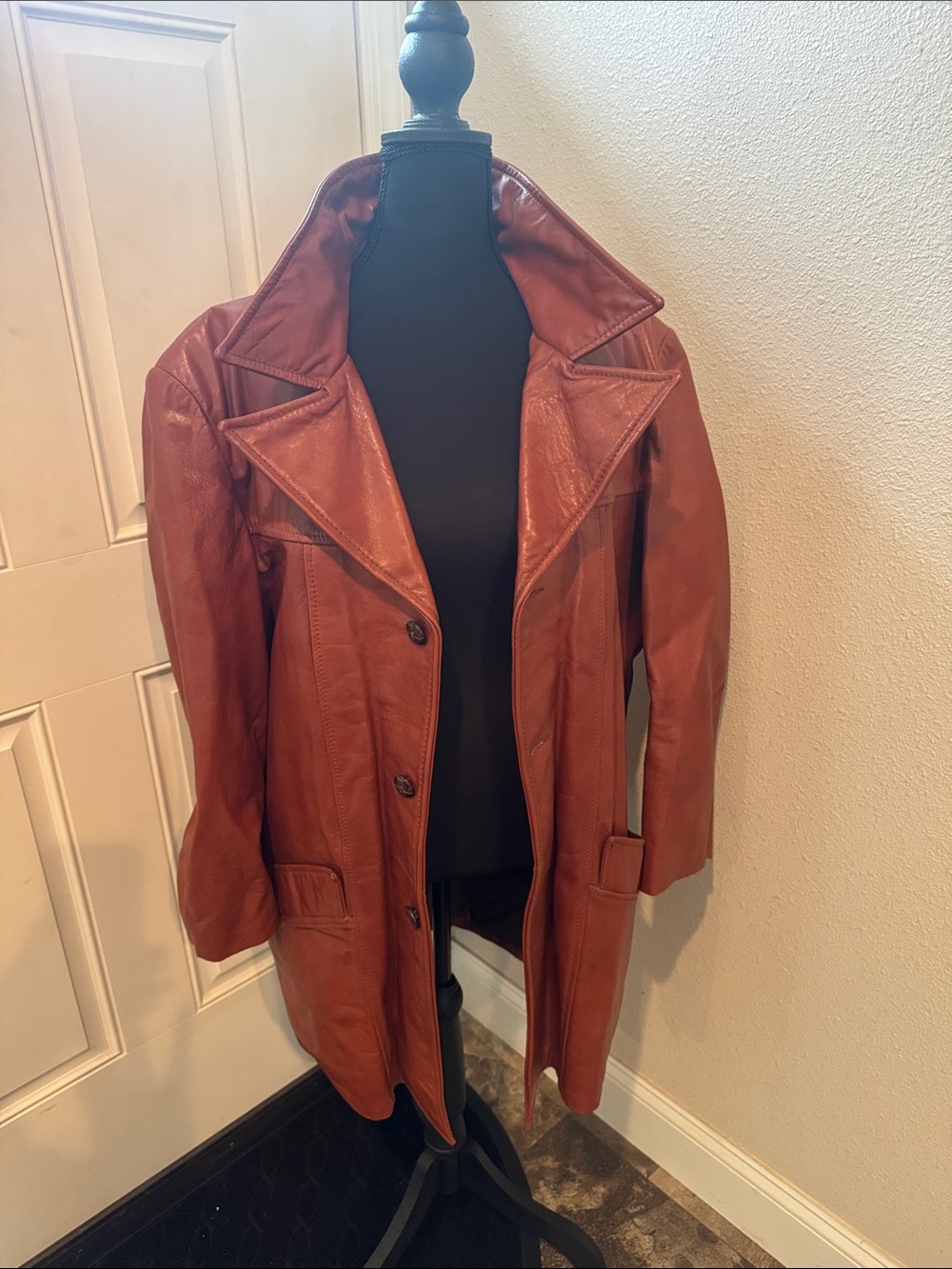 Leather Vintage Mens Coat